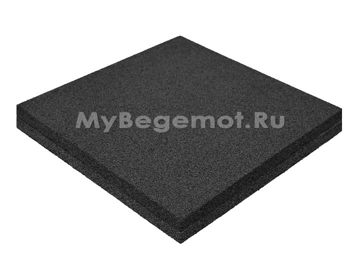 Резиновая плитка M-KORT STANDART, 500x500х45 мм, черная