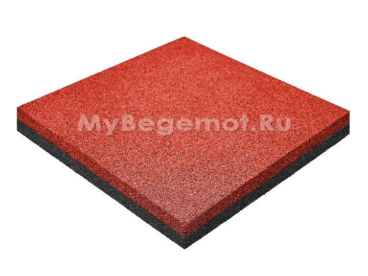 Резиновая плитка M-KORT STANDART, 500x500х50 мм, терракот