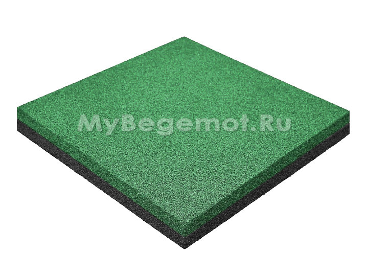 Резиновая плитка M-KORT STANDART, 500x500х50 мм, зеленая
