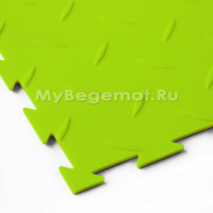 Модульное напольное ПВХ покрытие SENSOR RICE 5 мм, RAL 6018, салатовый.